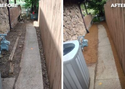 French Drains Tulsa Outside Inc Hulsey Before After